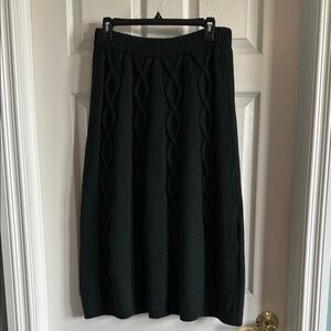 SHEIN Ribbed A-Line Midi Skirt